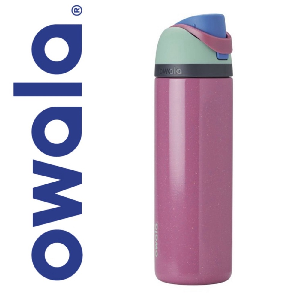 Owala Bubblegum Burst Pink Water Bottle 24oz